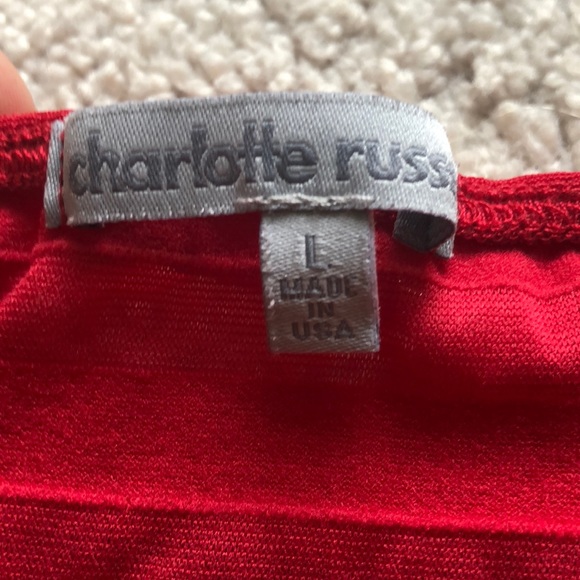 4/$12 Red Charlotte Russe Strapless Top - Picture 5 of 6